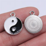 WYSIWYG 10pcs 18x22mm Tai Chi Charms Rhodium Color For DIY Jewelry Making Zinc Alloy Charms Pendant Jewelry Findings