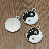 WYSIWYG 10pcs 18x22mm Tai Chi Charms Rhodium Color For DIY Jewelry Making Zinc Alloy Charms Pendant Jewelry Findings
