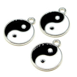 WYSIWYG 10pcs 18x22mm Tai Chi Charms Rhodium Color For Jewelry Making Zinc Alloy Charms Pendant DIY Jewelry Findings