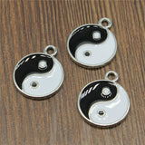 WYSIWYG 10pcs 18x22mm Tai Chi Charms Rhodium Color For Jewelry Making Zinc Alloy Charms Pendant DIY Jewelry Findings