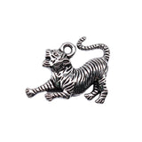 WYSIWYG 10pcs 18x23mm Antique Silver Color Tiger Charms For Jewelry Making