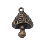WYSIWYG 10pcs 18x26mm Antique Bronze Color Mushroom Charms Pendant For DIY Jewelry Making Handmade Jewelry Craft Findings
