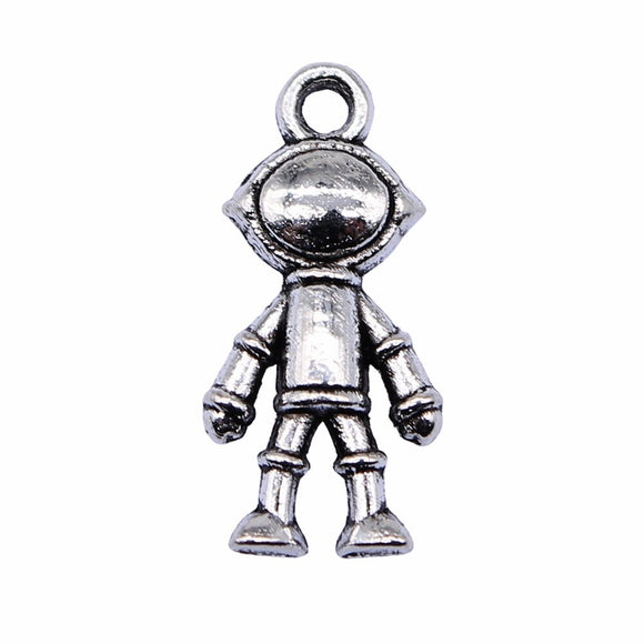 WYSIWYG 10pcs 18x9mm Astronaut Pendant Charms Antique Silver Color For Jewelry Making Zinc Alloy Jewelry Findings