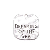 WYSIWYG 10pcs 19mm Pendant Dreaming Of The Sea Dreaming Of The Sea Square Charm Plates Dreaming Of The Sea Pendants