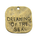 WYSIWYG 10pcs 19mm Pendant Dreaming Of The Sea Dreaming Of The Sea Square Charm Plates Dreaming Of The Sea Pendants