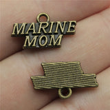 WYSIWYG 10pcs 19x11mm Mom Pendants Charm Marine Mom Charm Marine Mom Pendants
