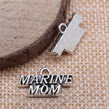 WYSIWYG 10pcs 19x11mm Mom Pendants Charm Marine Mom Charm Marine Mom Pendants