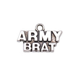 WYSIWYG 10pcs 19x12mm Army Brat Charms DIY Jewelry Findings Antique Silver Color Antique Bronze Color For Jewelry Making