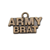 WYSIWYG 10pcs 19x12mm Army Brat Charms DIY Jewelry Findings Antique Silver Color Antique Bronze Color For Jewelry Making
