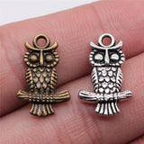 WYSIWYG 10pcs 19x12mm Double Sided Owl Pendants Owl Pendants Jewelry Findings Double Sided Owl Charm Cute Pendants