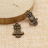WYSIWYG 10pcs 19x12mm Double Sided Owl Pendants Owl Pendants Jewelry Findings Double Sided Owl Charm Cute Pendants