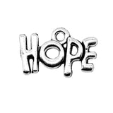 WYSIWYG 10pcs 19x12mm Hope Charms Antique Silver Color Charms For Jewelry Making Jewelry Findings