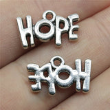 WYSIWYG 10pcs 19x12mm Hope Charms Antique Silver Color Charms For Jewelry Making Jewelry Findings