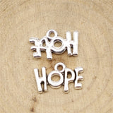 WYSIWYG 10pcs 19x12mm Hope Charms Antique Silver Color Charms For Jewelry Making Jewelry Findings
