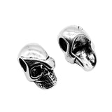 WYSIWYG 10pcs 19x12mm Skull Charms Beads For Charm Bracelets Making Skull European Big Hole Bead Charm Skull Big Hole Beads
