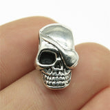 WYSIWYG 10pcs 19x12mm Skull Charms Beads For Charm Bracelets Making Skull European Big Hole Bead Charm Skull Big Hole Beads