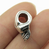 WYSIWYG 10pcs 19x12mm Skull Charms Beads For Charm Bracelets Making Skull European Big Hole Bead Charm Skull Big Hole Beads