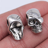 WYSIWYG 10pcs 19x12mm Skull Charms Beads For Charm Bracelets Making Skull European Big Hole Bead Charm Skull Big Hole Beads