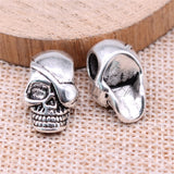 WYSIWYG 10pcs 19x12mm Skull Charms Beads For Charm Bracelets Making Skull European Big Hole Bead Charm Skull Big Hole Beads