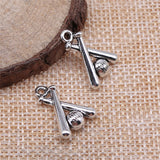 Color AWYSIWYG 10pcs 19x13mm Baseball Charms DIY Jewelry Findings Antique Silverntique Bronze Color For Jewelry Making EF3684