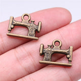 WYSIWYG 10pcs 19x15mm Antique Silver Color Sewing Machine Charms Pendant For Jewelry Making DIY Jewelry Findings EF3916