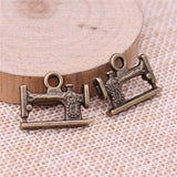 WYSIWYG 10pcs 19x15mm Antique Silver Color Sewing Machine Charms Pendant For Jewelry Making DIY Jewelry Findings EF3916