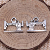 WYSIWYG 10pcs 19x15mm Antique Silver Color Sewing Machine Charms Pendant For Jewelry Making DIY Jewelry Findings EF3916