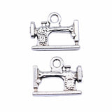 WYSIWYG 10pcs 19x15mm Antique Silver Color Sewing Machine Charms Pendant For Jewelry Making DIY Jewelry Findings EF3916
