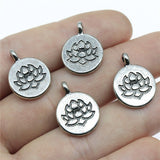 WYSIWYG 10pcs 19x15mm Buddhist Pendants Charm Lotus Flower Zen Buddha Charms For Jewelry Making Bracelet Accessories