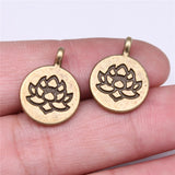 WYSIWYG 10pcs 19x15mm Buddhist Pendants Charm Lotus Flower Zen Buddha Charms For Jewelry Making Bracelet Accessories