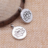 WYSIWYG 10pcs 19x15mm Buddhist Pendants Charm Lotus Flower Zen Buddha Charms For Jewelry Making Bracelet Accessories