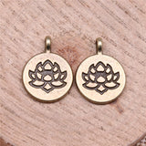 WYSIWYG 10pcs 19x15mm Buddhist Pendants Charm Lotus Flower Zen Buddha Charms For Jewelry Making Bracelet Accessories