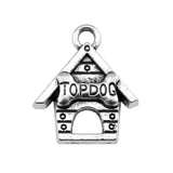 WYSIWYG 10pcs 19x16mm 2 Colors Top Dog Pendant Top Dog Charm Pendant Dog House Pendant