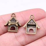 WYSIWYG 10pcs 19x16mm 2 Colors Top Dog Pendant Top Dog Charm Pendant Dog House Pendant