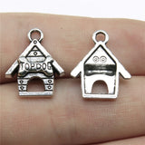 WYSIWYG 10pcs 19x16mm 2 Colors Top Dog Pendant Top Dog Charm Pendant Dog House Pendant
