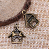 WYSIWYG 10pcs 19x16mm 2 Colors Top Dog Pendant Top Dog Charm Pendant Dog House Pendant