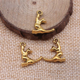 WYSIWYG 10pcs 19x16mm Antique Gold Color Antique Silver Color Cat Charms Cat Pendant Charms For Jewelry Making