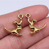 WYSIWYG 10pcs 19x16mm Antique Gold Color Antique Silver Color Cat Charms Cat Pendant Charms For Jewelry Making