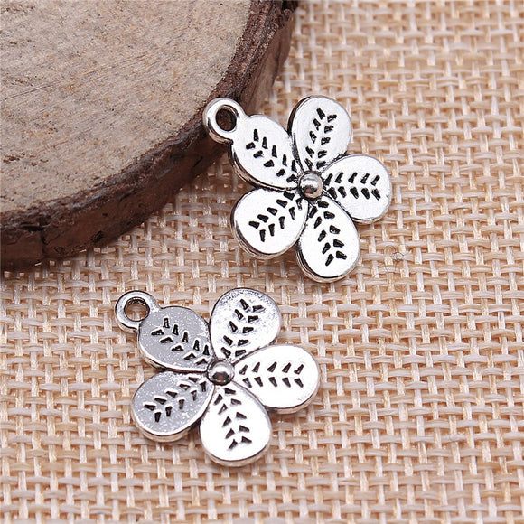 WYSIWYG 10pcs 19x16mm Double-Sided Flowers Charms Pendants For Jewelry Making DIY Jewelry Findings Jewelry Accessories