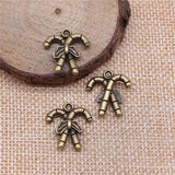WYSIWYG 10pcs 19x17mm Christmas Crutches Charms Antique Bronze Color Charms For Jewelry Making Jewelry Findings