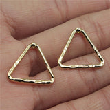WYSIWYG 10pcs 19x18mm Triangle Charms Electrophoresis KC Gold Color For DIY Jewelry Making Charms Pendant Jewelry Findings