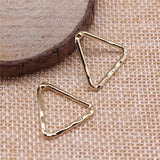 WYSIWYG 10pcs 19x18mm Triangle Charms Electrophoresis KC Gold Color For DIY Jewelry Making Charms Pendant Jewelry Findings