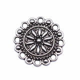 WYSIWYG 10pcs 19x19mm Antique Silver Color Hollow Flower Pattern Charms Pendant For Jewelry Making DIY Jewelry Findings