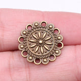 WYSIWYG 10pcs 19x19mm Antique Silver Color Hollow Flower Pattern Charms Pendant For Jewelry Making DIY Jewelry Findings
