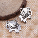WYSIWYG 10pcs 19x20mm Elephant Charms Antique Silver Color Pendant Charms For Jewelry Making Jewelry Accessories
