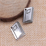 WYSIWYG 10pcs 19x23mm Textbook Pendant Charms Antique Silver Color For Jewelry Making Zinc Alloy Jewelry Findings