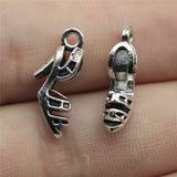 WYSIWYG 10pcs 19x8mm Women'S Sandals Shoes Charms Antique Silver Color Pendant Charms Jewelry Findings For Jewelry Making