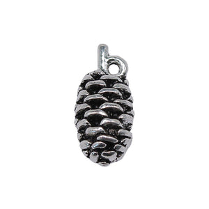 10pcs 19x9mm 3D Pine Nuts Charms Antique Silver Color Pendant Charms For Jewelry Making Jewelry Accessories h1234