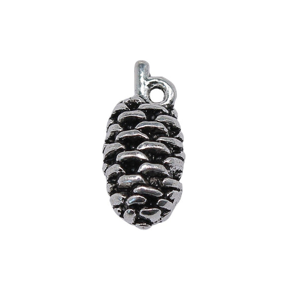 10pcs 19x9mm 3D Pine Nuts Charms Antique Silver Color Pendant Charms For Jewelry Making Jewelry Accessories h1234