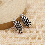 10pcs 19x9mm 3D Pine Nuts Charms Antique Silver Color Pendant Charms For Jewelry Making Jewelry Accessories h1234